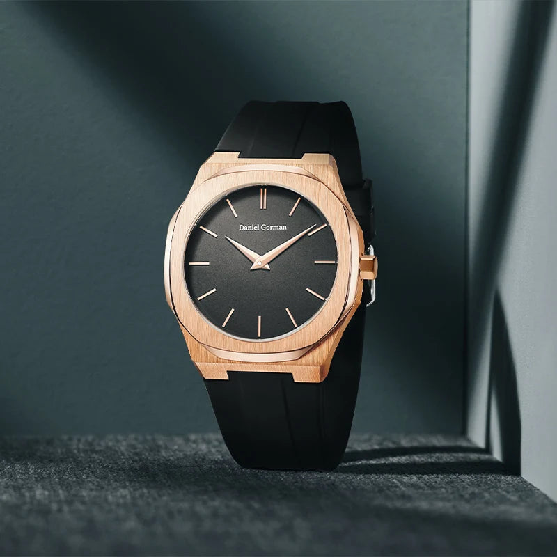 2025 Men Quartz Watch Stainless Steel Waterproof Brand Analogue 24-hour Luxury Wristwatch Luxury Watch Silicone Strap Hombre