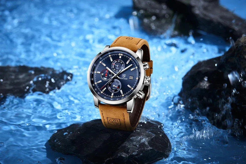 BENYAR Watches Men Luxury Brand Quartz Watch Fashion Chronograph Watch Reloj Hombre Sport Clock Male Hour Relogio Masculino 2023