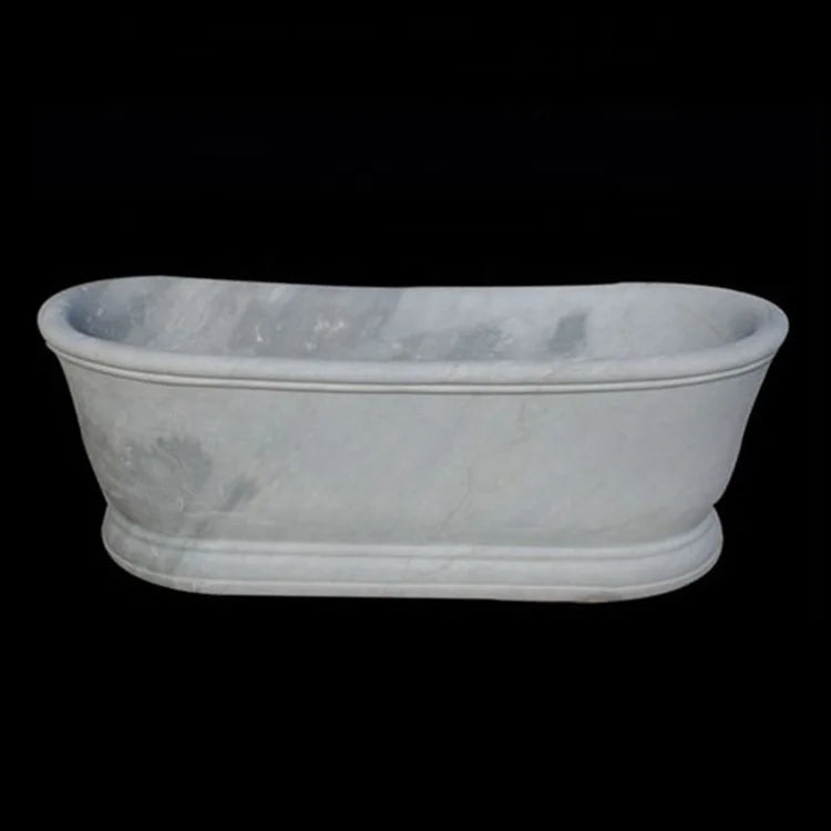 Italy Carrara Hotel Quality Freestanding Marble Bathtub Best Traditional Design for Soaking Cultured Marble Bathtub