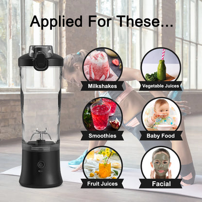 New Arrival Juice Blender 600ml BPA Free Electric Blender Portable USB Camping Blender