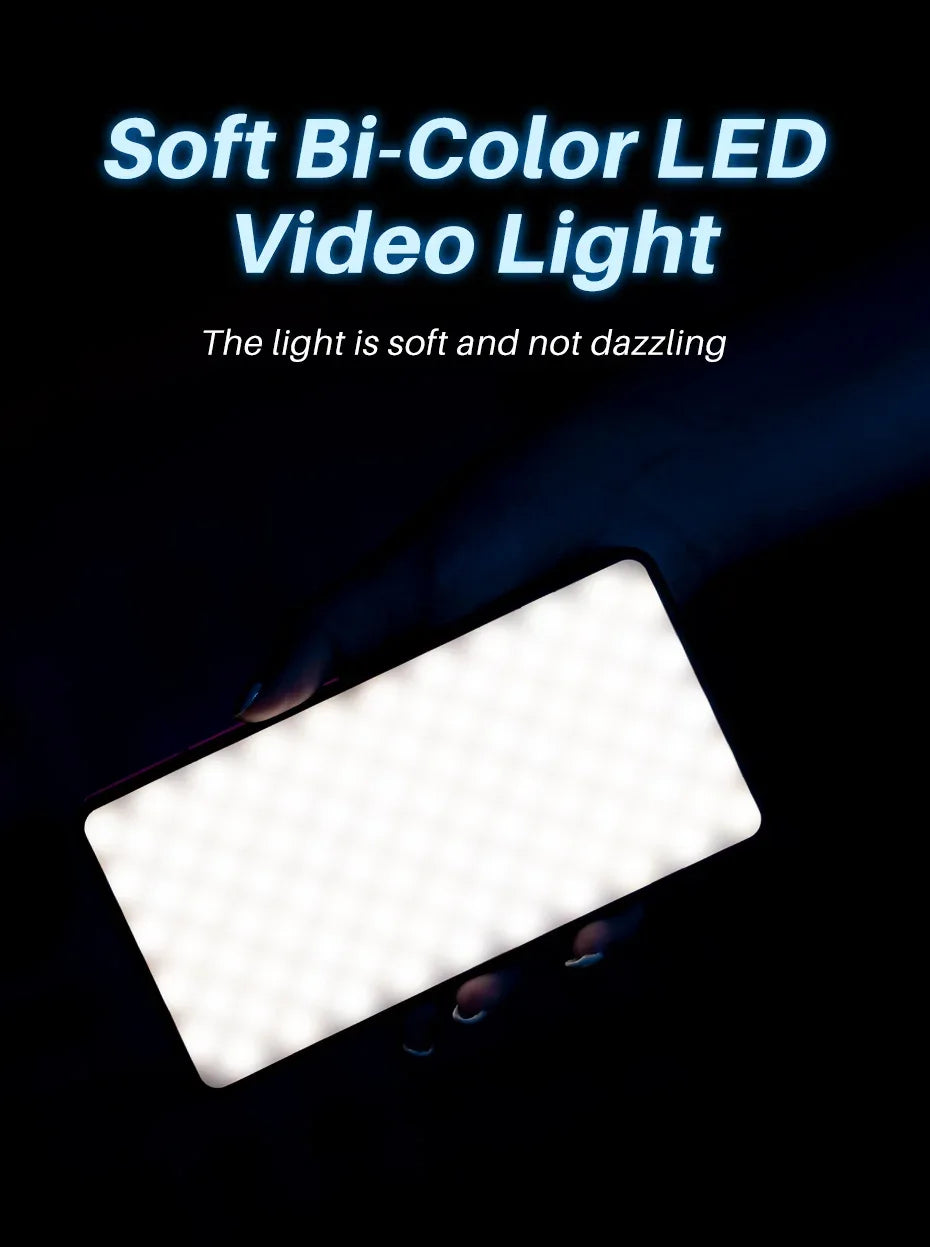 Ulanzi VL200 Led Video Light With Soft Diffuser 360°Ball Head 5000mAh 2500-9000k Fill Panel Lamp Camera Light for Youtube
