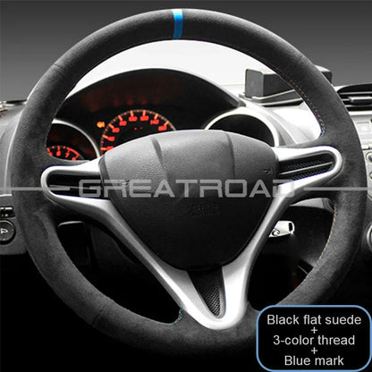 Custom Car Steering Wheel Cover for Honda Fit City 2009-2013 Jazz 2009-2013 Insight 2010 2011 2012 2013 2014 Interior