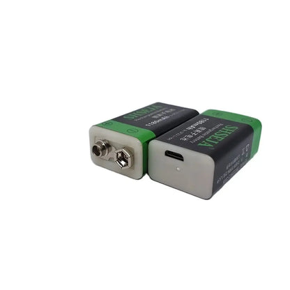 1180MAH 9v usb rechargeable battery lithium 6f22 9V li-ion batteries for multimeter Smoke alarm metal detector etc batteries