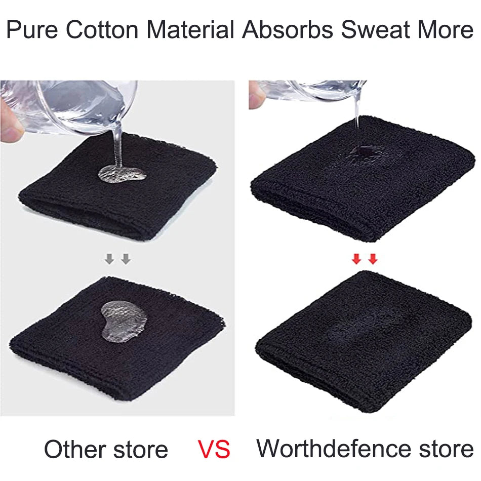 WOSWEIR-Cotton Athletic Headband Elastic Sweatbands Women Men Basketball Sports Gym Fitness Sweat Band Volleyball Tennis