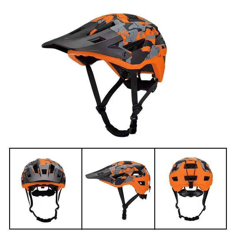 CE EN 1078 & CPSC Approved Unisex MTB Bike Helmet with Visor Mountain Bike Helmet Featuring PC Shell for Mtb Riding