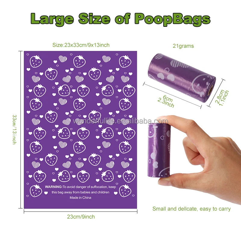 OEM  ODM Pet Poop Bag Eco Corn Starch Poop Bag Dog Poop Bags Biodegradable for Dogs