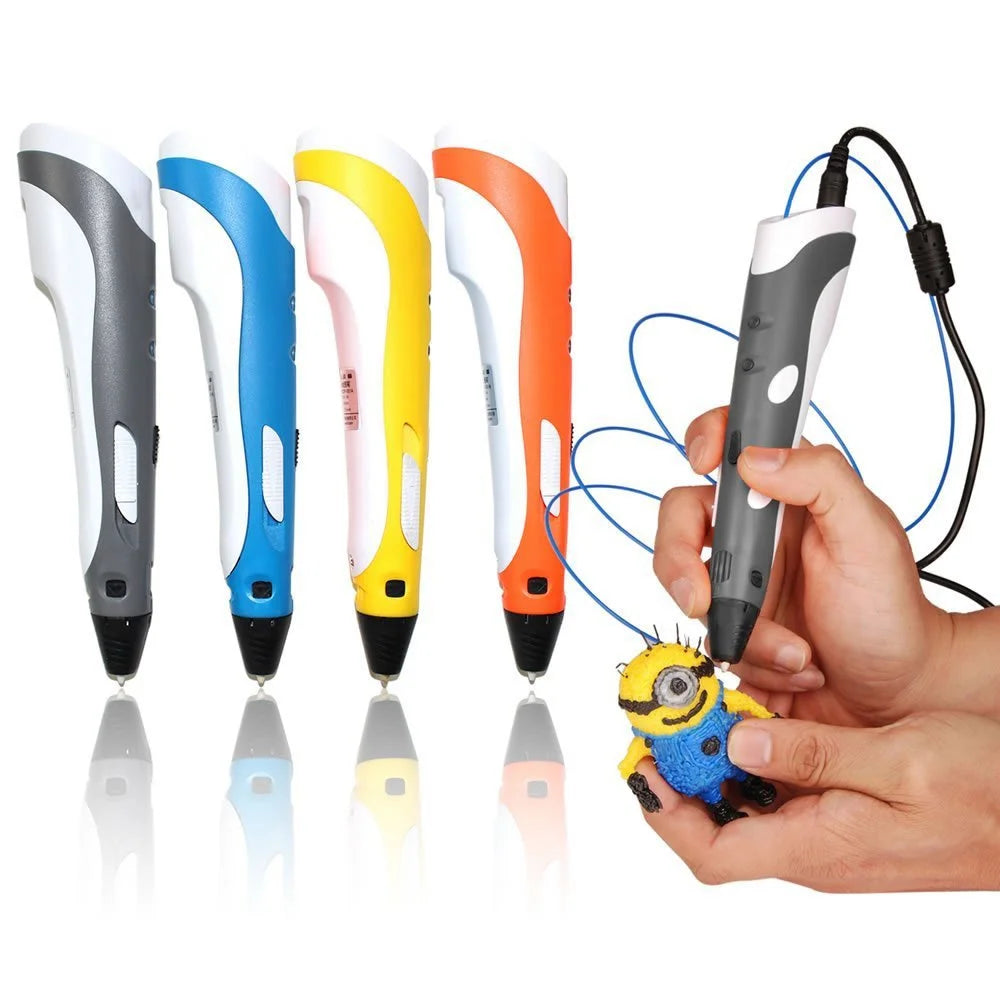 Factory Direct Sale 3D Painting Printing Pen 12V Metal Motor PLA 3 m 3 Color Consumables 3d Printing Pen