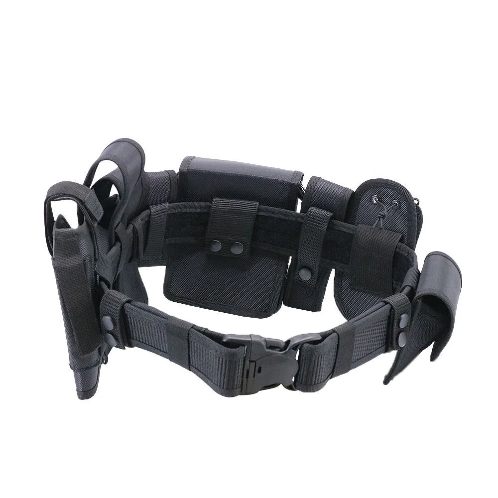 Tactical Security Duty Belts Multifunctional Gun Holster Flashlight Pouch Sets Utility Kit Patrol Belt for Hunting Accessories