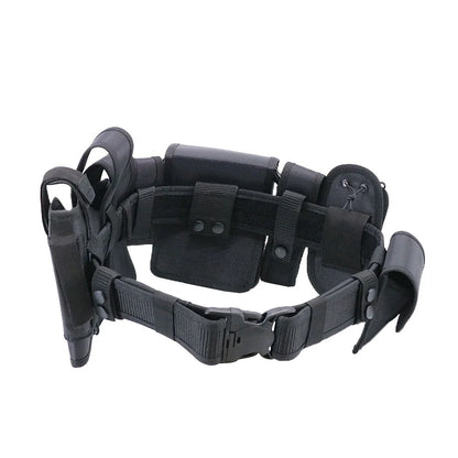Tactical Security Duty Belts Multifunctional Gun Holster Flashlight Pouch Sets Utility Kit Patrol Belt for Hunting Accessories