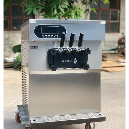 3 Flavors Stainless Steel Automatic Ice Cream Makers Commercial Soft Serve Ice Cream Machine for Business