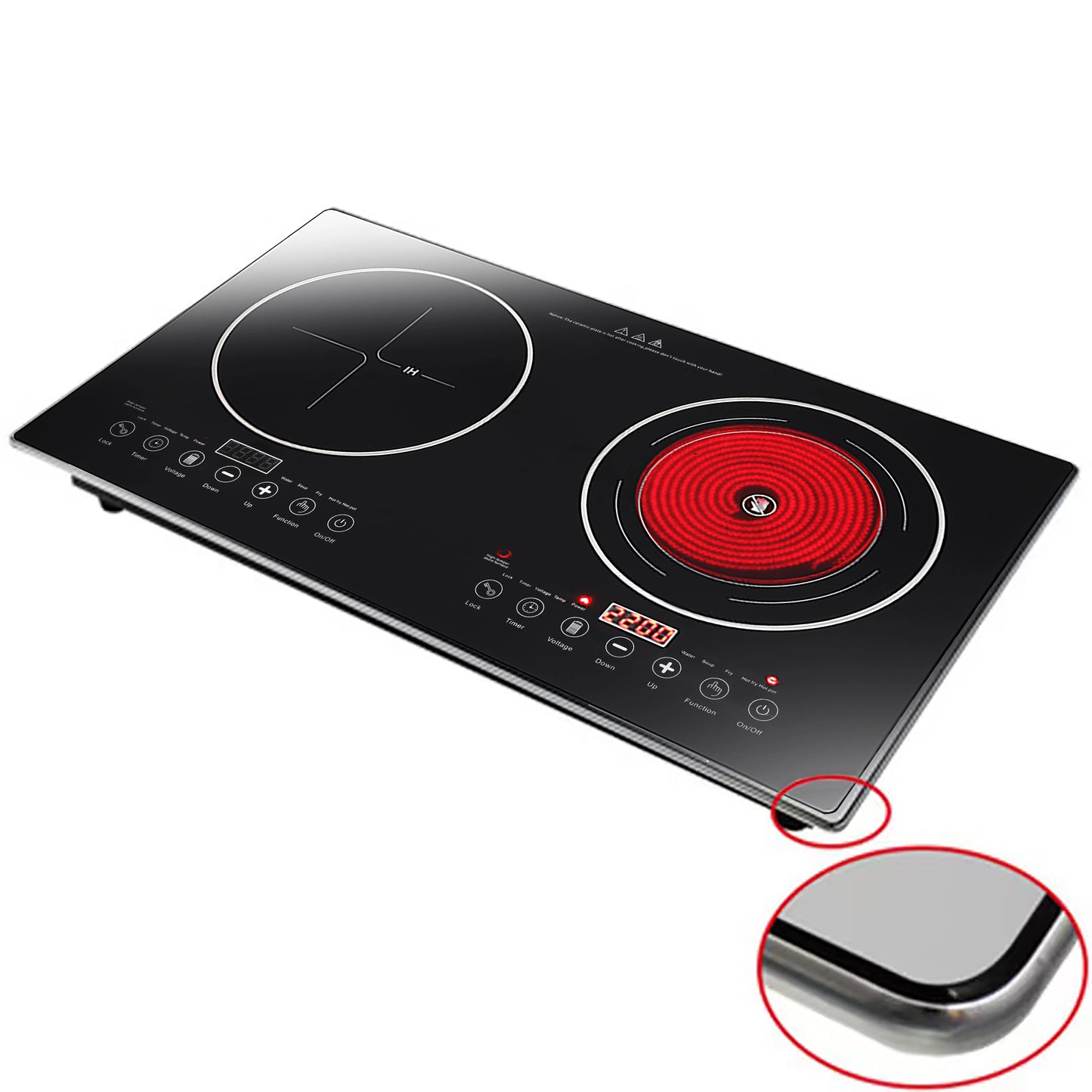 Induction Infrared Stove 4400W Professional Smart Kitchen Electronic Cooker Stove