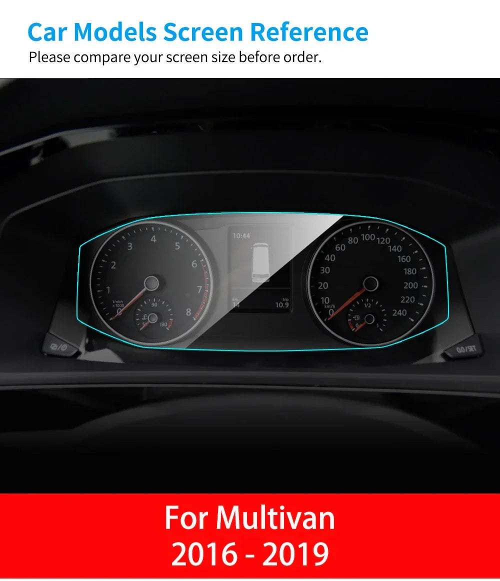 Auto TPU Protective Films For Volkswagen VW Multivan 2016-2019 Dashboard Membrane Scratch Cluster Screen Panel Car Accessories