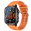 New Men's Outdoor Sports Smart Watch Flashlight 1.96 Inch Large Screen IP68 Waterproof Smartwatch Compatible With Android iPhone
