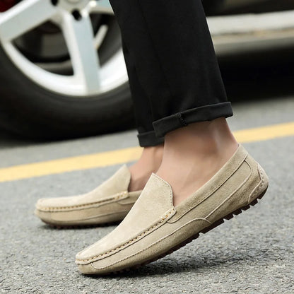 Suede Leather Man Loafers Luxury 2021 Casual Shoes For Men Boat Shoes Handmade Men Slipon Driving Shoes Male Moccasins Zapatos99