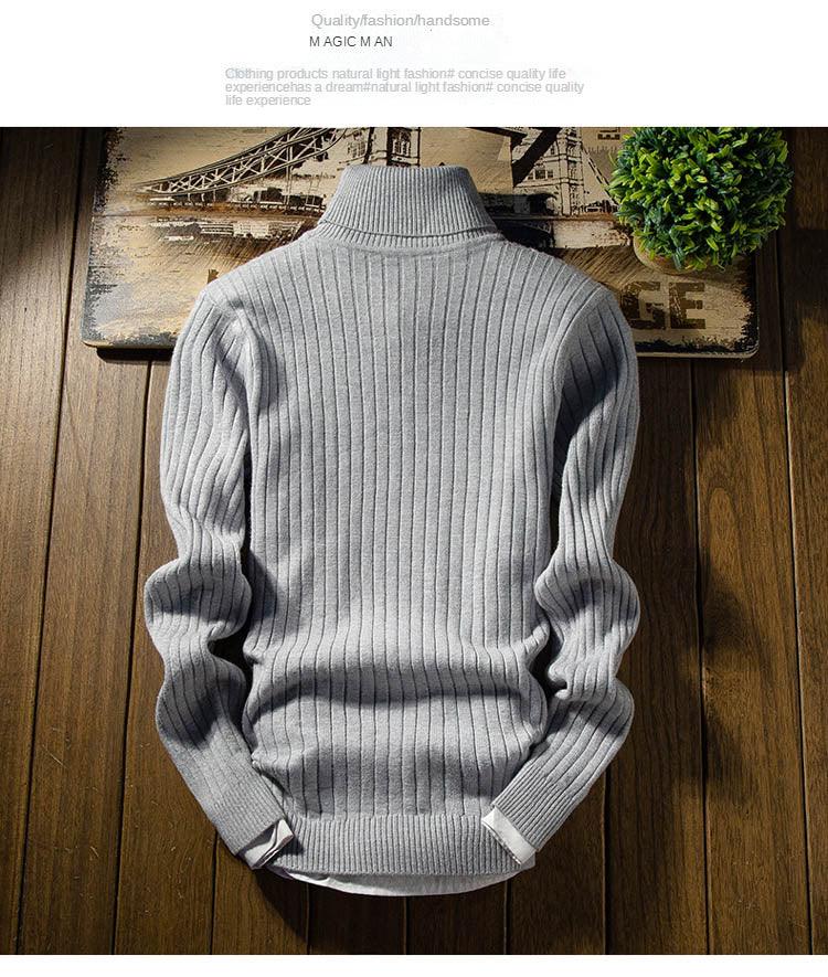 2023 Winter High Neck Thick Warm Sweater Men Turtleneck Brand Mens Sweaters Slim Fit Pullover Men Knitwear Male Double Collar3Xl