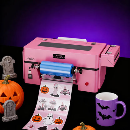 Haolic Automatic UV DTF Printer 600mm Roll to Roll Laminator Included Cup Wraps Bottles Glass Printing