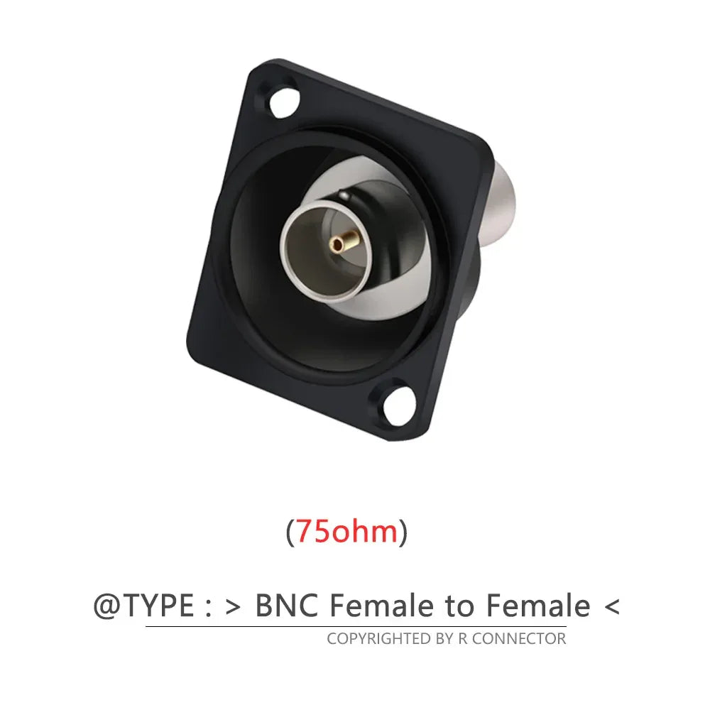1pc BNC Female Socket Adapter Panel Mount Chassis Connector D-type Soldering free 50ohm/75ohm Audio&Video Jack