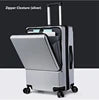 Carry on Luggage Wide Handle Luxury Design Rolling Travel Suitcase PC Hardside With Aluminum Frame Hollow Spinner Wheels
