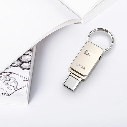 New Hot Sell DM Mini Type C Metal USB 3.2 Flash Drive 128GB/64GB/32GB with Custom Logo PD059 60-70M/S Read in Stock