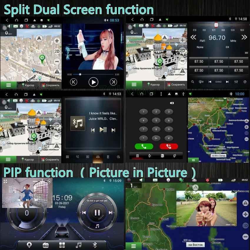 DSP Android Universal Smart Auto Multimedia Video Player Screen Autoradio GPS Navigation Head Unit Car Radio Stereo Carplay