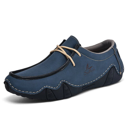 NEW High Quality Men leather loafer shoes for men party daily life lace-up rubber anti-slip fashion design casual sneaker big 13