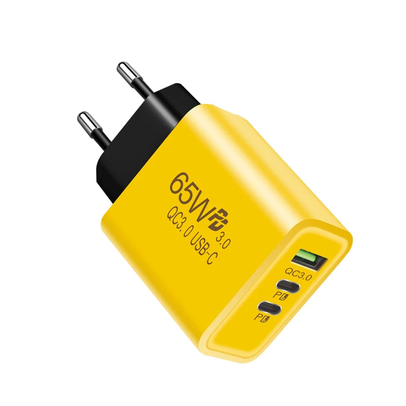 2025 Trending Products 65W Power Adapter Portable Wall Phone Charger  Suitable for Any Mobile Phone Plug Travel Adapter