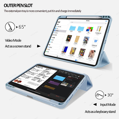 For iPad Air 4 Case Air 5 iPad Pro 11 Case 2020 2022 iPad Pro 12.9 Case 2021 5th Generation Funda Wireless Charge Pencil Holder