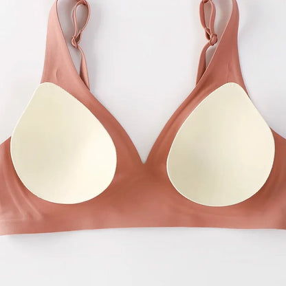 FINETOO Soft Wireless Bra Women Deep V Bras Sexy Bralette Padded Bra S-XL Female Seamless Underwear Comfortable Ladies Lingerie