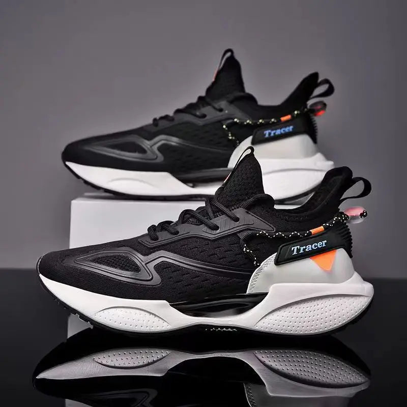 2026 Men's High-Toe Design Running Shoes Lace-Up Closure Fashion Trend Cotton Lining Rubber Insole Plastic Outsole Winter Season