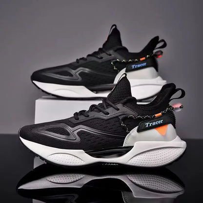 2026 Men's High-Toe Design Running Shoes Lace-Up Closure Fashion Trend Cotton Lining Rubber Insole Plastic Outsole Winter Season