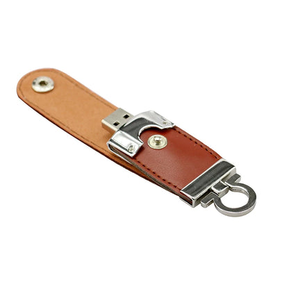Pendrive 256GB USB Flash Drive Leather with Metal Keychain 64GB 32GB 8GB Business Usb Memories Disk 128GB Pen Drive Memory Stick