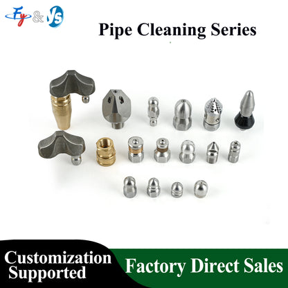 Stainless Steel 1/4'' High Pressure Quick Connect Spray Turbo Nozzle 360° Rotating for Car Washer Water Gun