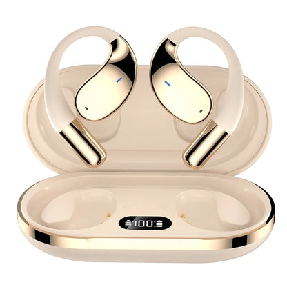 Newest BT 5.3 OWS Earbuds Stereo Deep Bass Over Ear Bud With Earhooks  Noise Cancelling Mics Sport Wireless Headphone