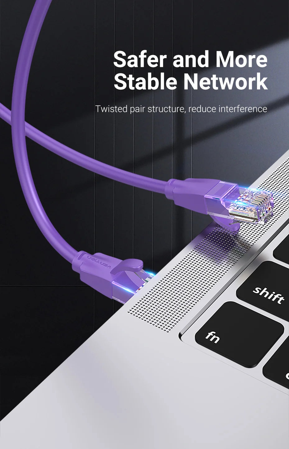 Vention Colour Ethernet Cable Cat 6 Network Cable 4 Twisted Pair Patch Cord RJ45 Internet UTP Cat6 Lan Cable for Laptop Router