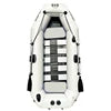 SOLARMARINE 7.5ft 2 Person Inflatable Fishing Boats Kayak Raft Dinghy Slat Wooden Bottom for Adults With Paddles Air Pump
