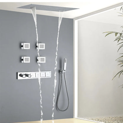 Homein Sanitary Ware, US Warehouse in Stock, Thermostatic Shower Set, Multi-function Bathroom Shower Set, Copper Material
