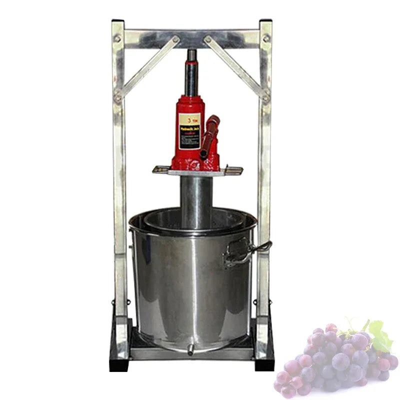 36L Capacity Commercial Fruit Juice Cold Press Juicing Machine Stainless Steel With Jack Manual Grape Pulp Juicer Machine