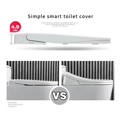 U Shape Ultra Slim Smart Toilet Seat Premium Version Auto Washing Cover Lid Intelligent Heated Toilet Seat With Remote