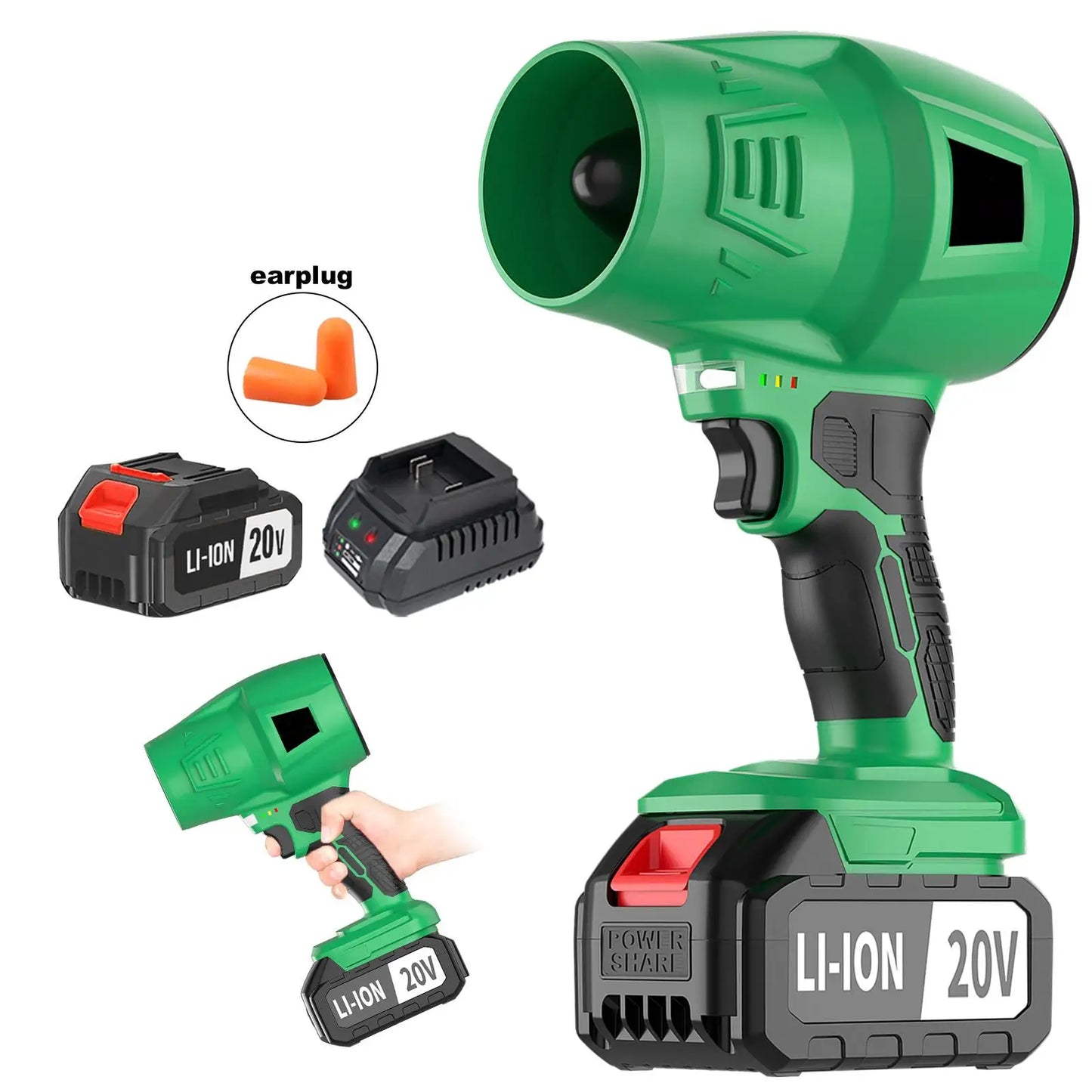 20V Turbo Cordless Leaf Blower Battery Powered Air Blower for Leaf and BBQ Cleaning DIY Grade US Local Warehouse Stock