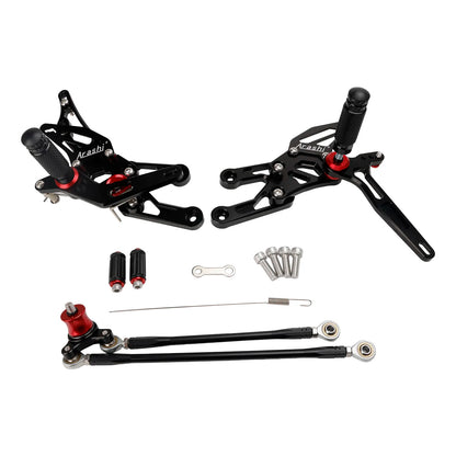 Black Rear Sets Foot Pegs Footrest For Honda CBR600RR 2003-2006 CBR1000RR 2004-2007
