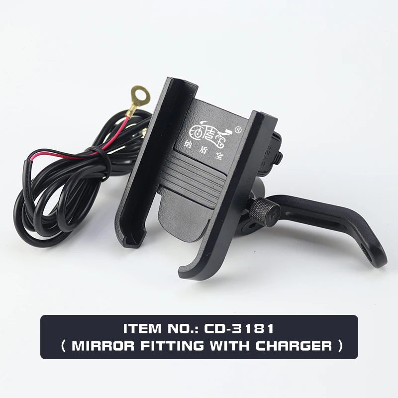 Aluminium Alloy Mobile Phone Holder Bike Motorcycle Cell Phone Holder Motorcycle Holder Phone Charger