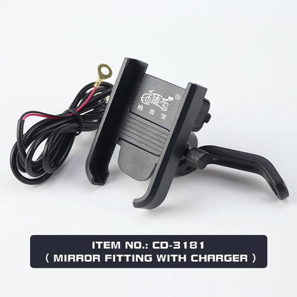 Aluminium Alloy Mobile Phone Holder Bike Motorcycle Cell Phone Holder Motorcycle Holder Phone Charger