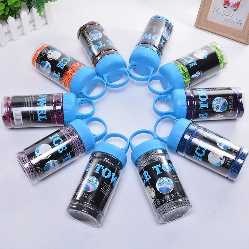 Wholesale Microfiber Cooling Towel Custom Logo Solid Color Knitted Technique Instant Cooling Effect