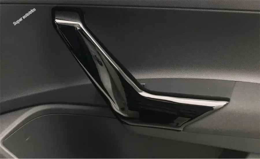Center Control Gear Shift Panel Inner Door Armrest Handle Cover Trim Black Fit For VW Volkswagen Polo 2019 - 2023 Accessories
