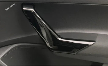 Center Control Gear Shift Panel Inner Door Armrest Handle Cover Trim Black Fit For VW Volkswagen Polo 2019 - 2023 Accessories