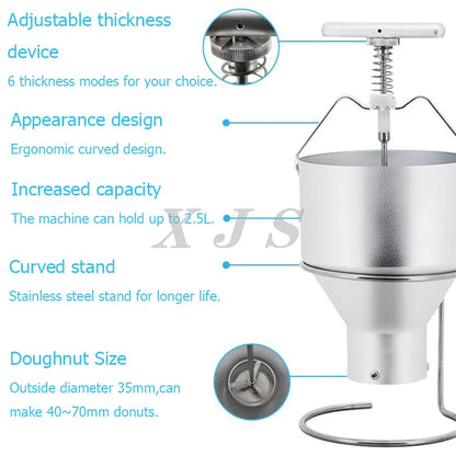 Commercial Manual Donut Maker Donut Dispenser Machine Full Stainless Steel Mini Donut Dropper