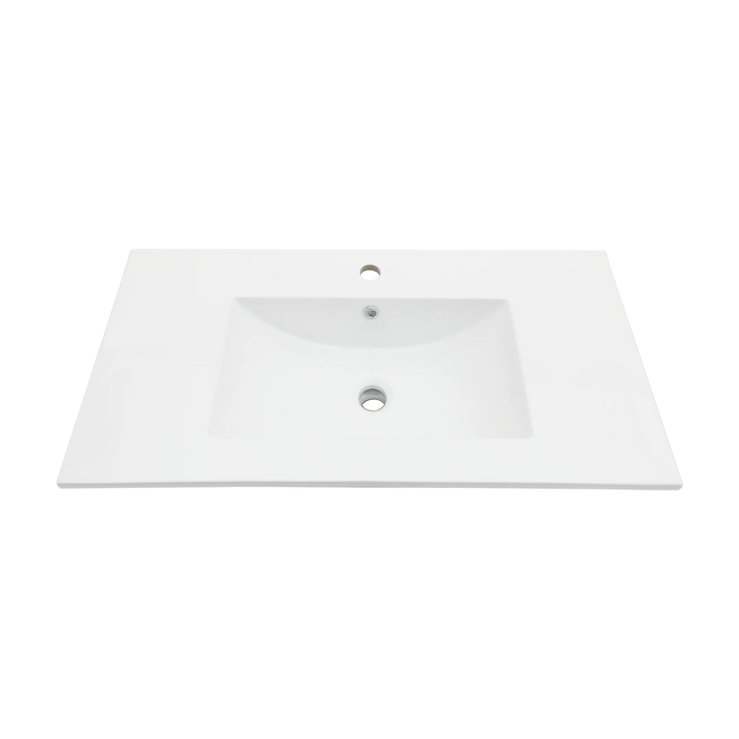 Sarlai US Stock  36-Inch Modern Drop-In  Vanity Easy Clean Bathroom Sinks Ceramic Thin Edge Basin