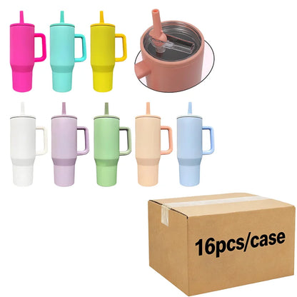 Us Warehouse 40 OZ Colorful Rainbow Plated Leak Proof Office Use 40 OZ Tumbler for Home Office Outdoor Daily Use