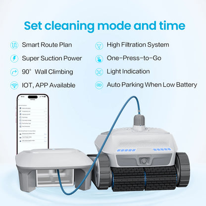 AIRROBO PC200 Cordless Swimming Pool Robot Automatic Climbing Wall  Water Surface Smart Underwater Pool Robot Cleaner