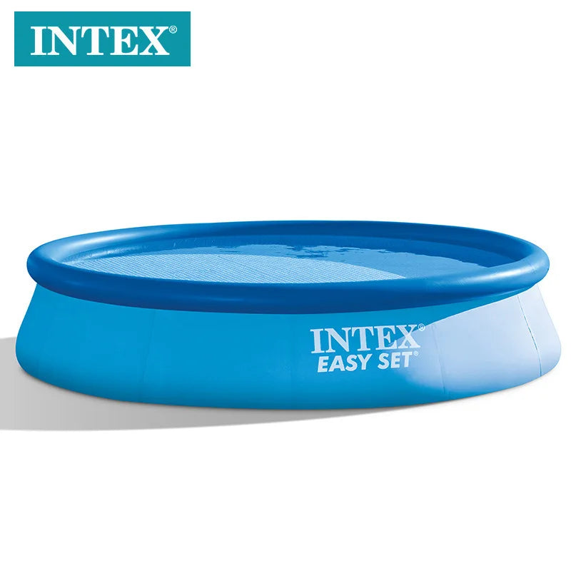 INTEX 28130 366*76CM Round Blue Family Inflatable Above Ground PVC Swimming Pool